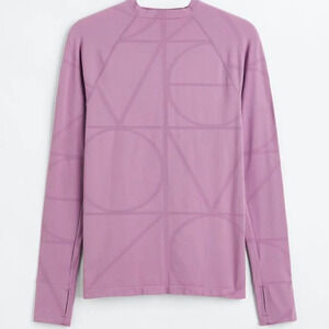 H&M seamless base layer sz XL purple shirt leggings 2 PC set for winter